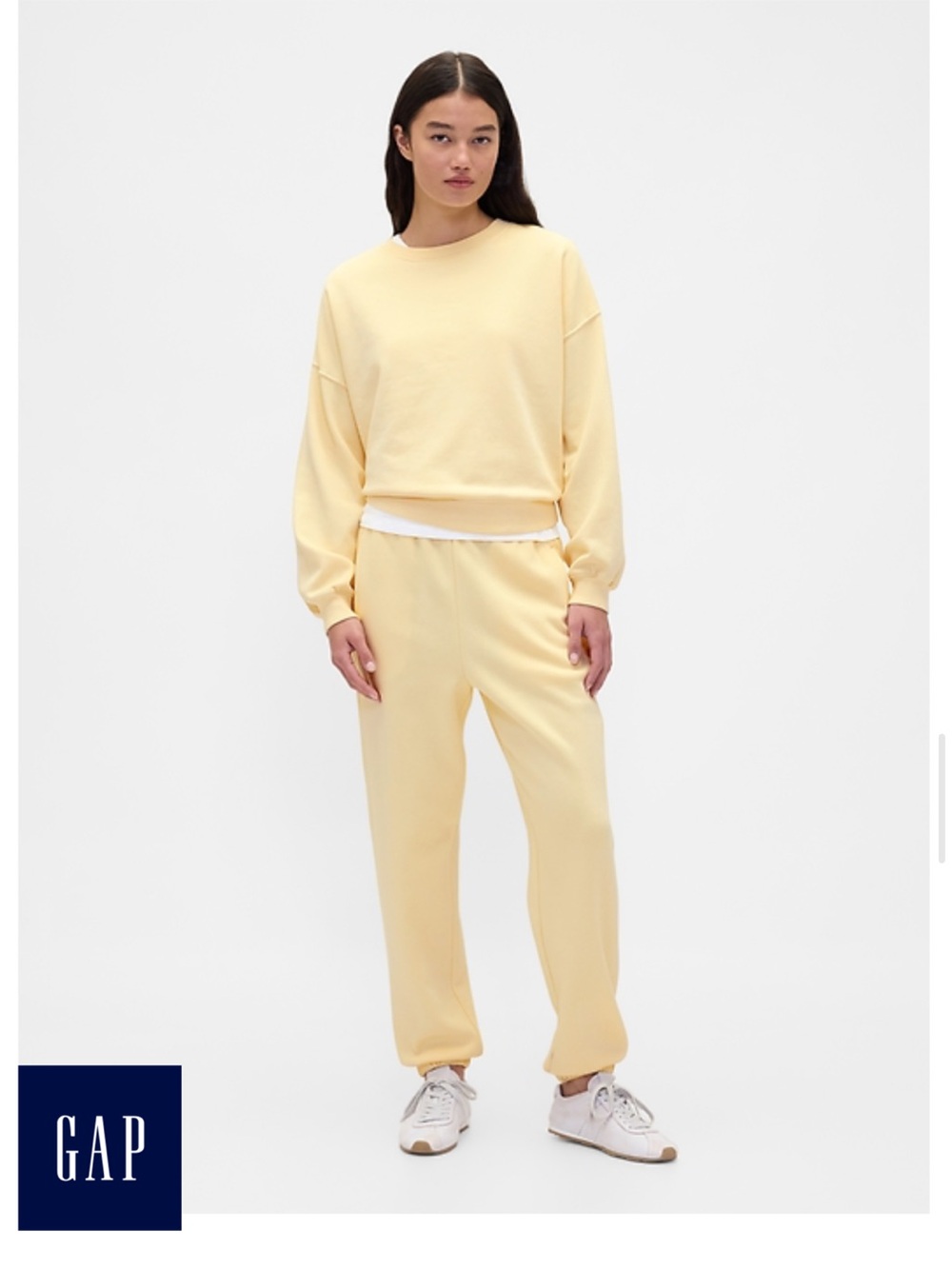 GAP Pale Yellow Track Joggers - Soft Casual Style